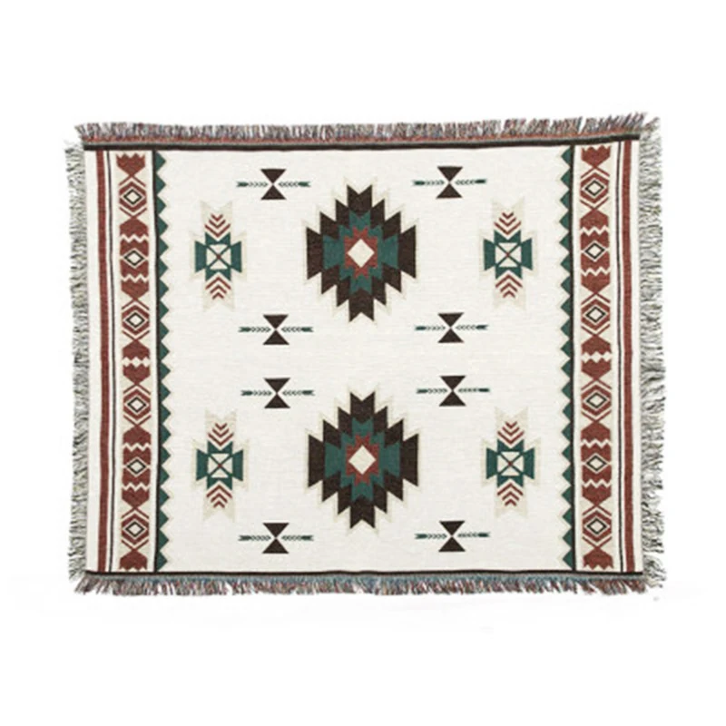 

Nordic Style Geometric Rugs Throws Blanket Native Ethnic Tribal Decoration 1x