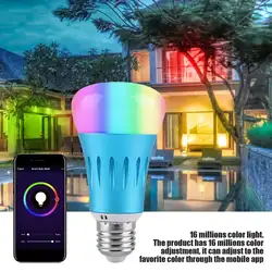 7 Вт светильник RGBW bombillas Wi-Fi Беспроводной ультра-длинный светодиодный лампы диапазон дистанционного Управление; обувь на плоской подошве с