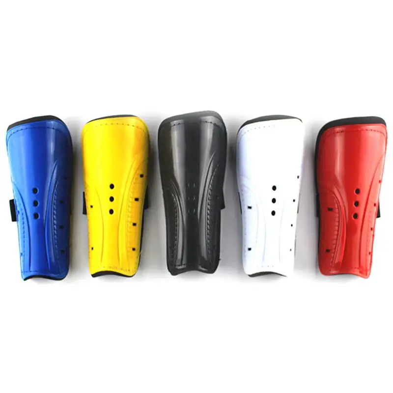 

5 Colors Three-Hole Leggings Reinforced Color Double-Bandage Football Shin Guards Protective Shin Pads For Adults Kids