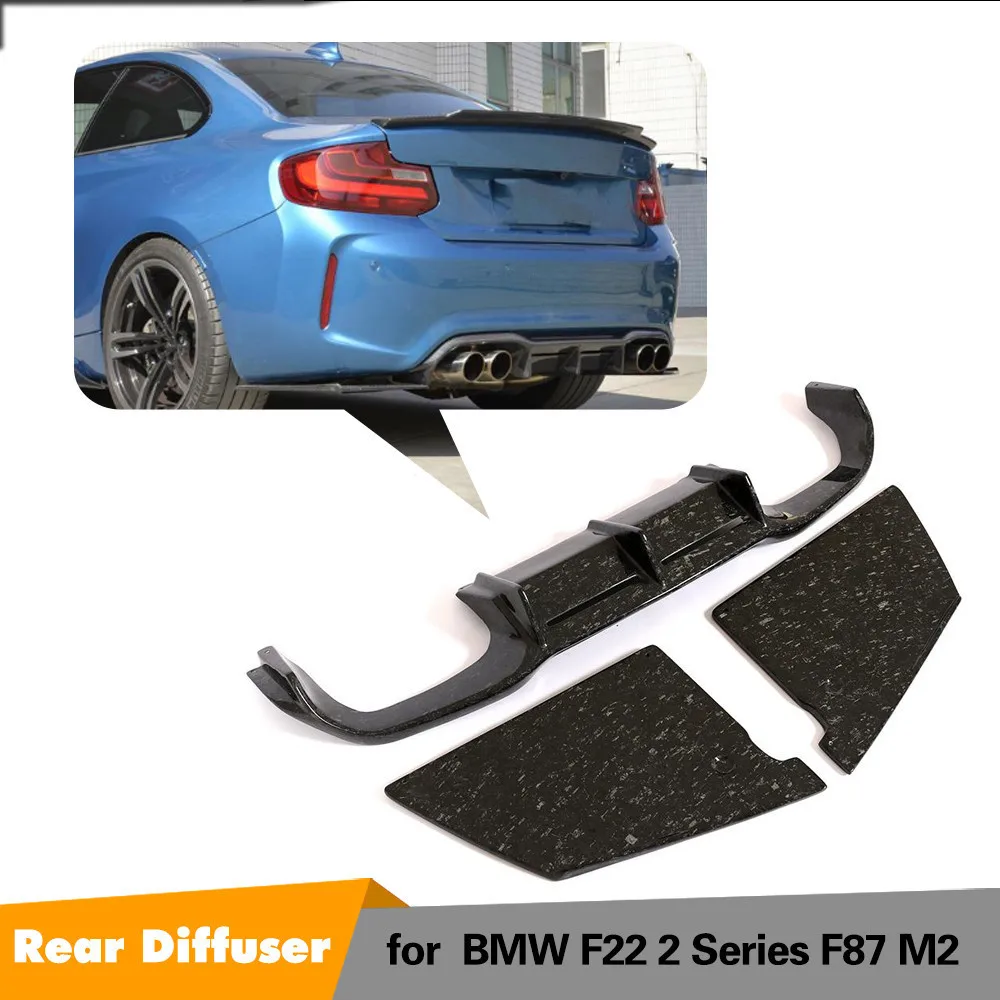 

Rear Bumper Lip Diffuser for BMW 2016 2017 F87 M2 3pcs Style Forged Composite Real Carbon Fiber Lip Spoiler Protector Cover