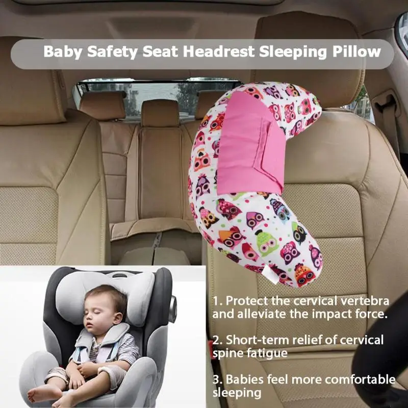 Удобная детская Автомобильная подушка для шеи и подголовника, автомобильные ремни безопасности, детские ремни безопасности на плечо, защитные накладки, поддержка