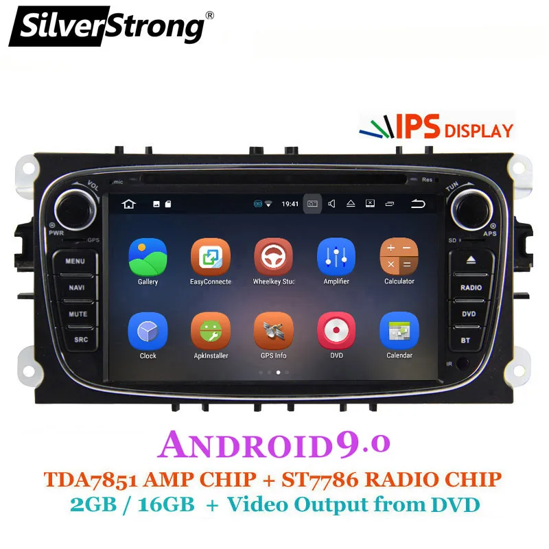 

SilverStrong 7inch 2Din Android9.0 IPS Radio Car DVD For Ford Focus2 Mondeo Focus Galaxy with Video Output Ability