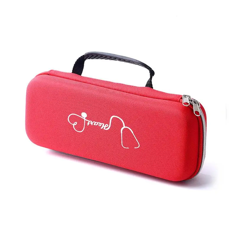 Bolsa de Armazenamento Prova de Choque Portátil Prático Clássico Zíper Conveniência Leve Dual Head Estetoscópio Caso à à Prova d’ Água