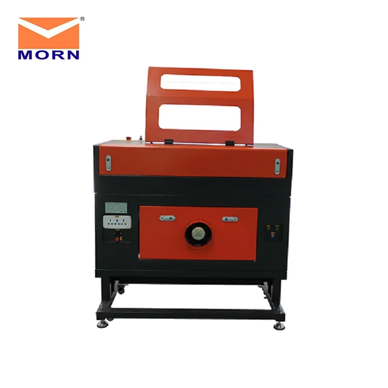 50W MORN high quality mini laser cutting engraving machine with aluminum table electrical lift table
