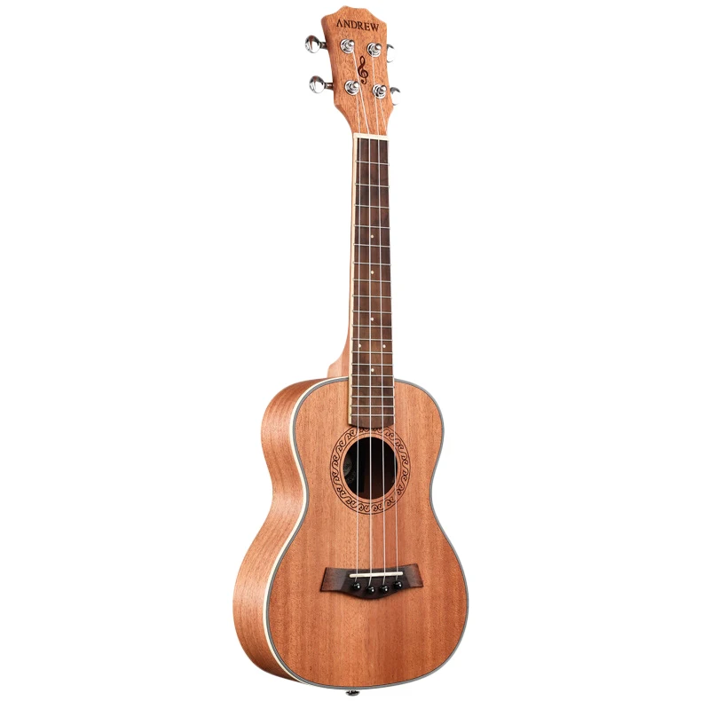 

Andrew Ukulele Concert Ukulele 23 Inch 4 Strings Guitar Hawaiian Mahogany Wood Uke Stringed Instrument