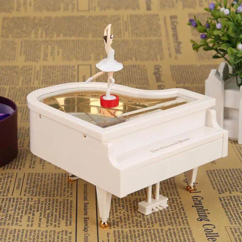 Романтическая модель пианино Танцующая балерина Музыкальная шкатулка рукоятка музыкальные коробки для домашнего декора детский подарок на день рождения рождественские подарки