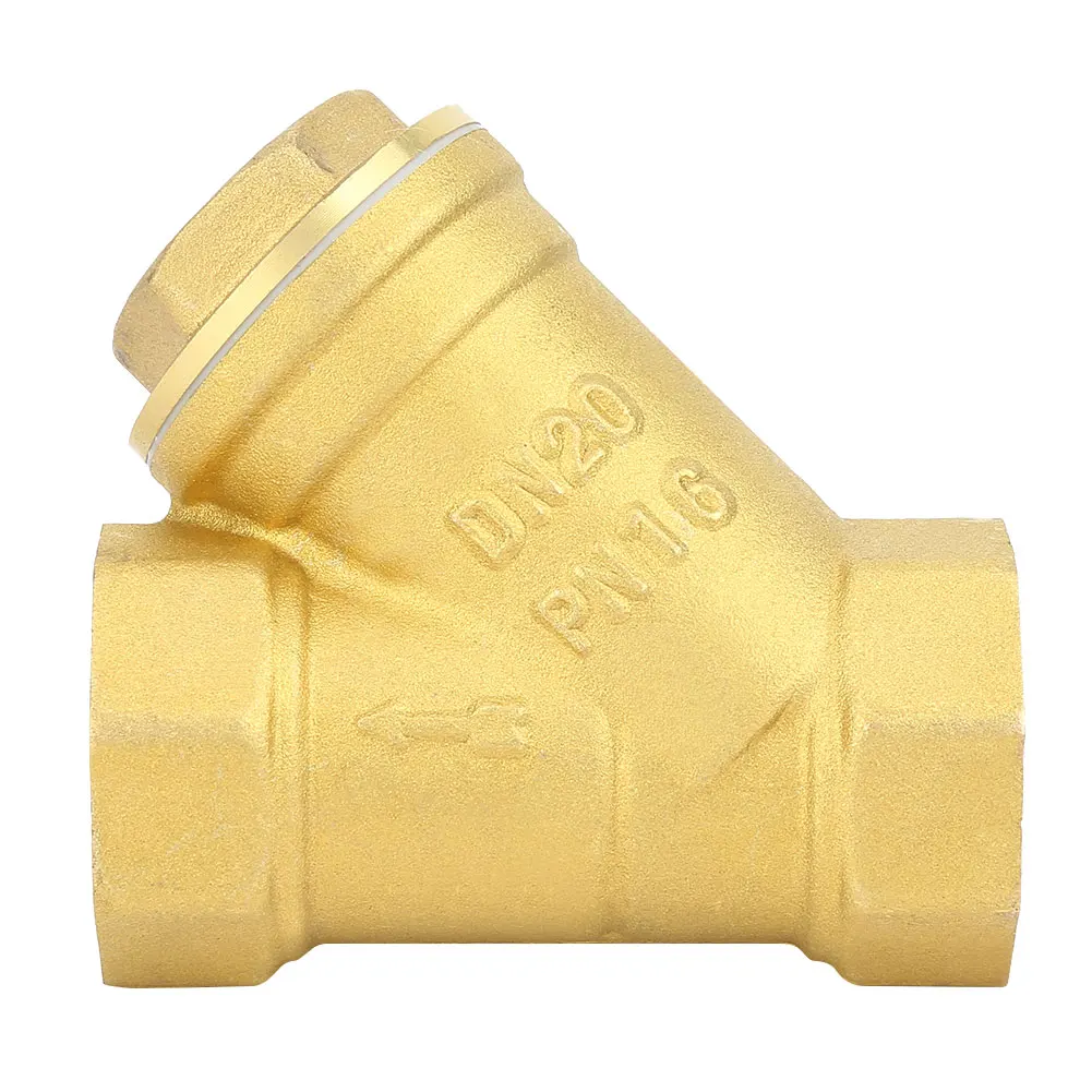 Точность фильтрации DN20 Y Тип санитарный латунный фильтр для водопровода со съемным фильтром Ne