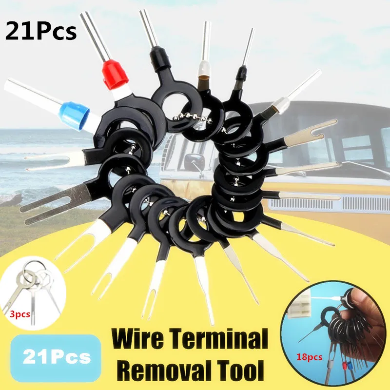 

21/11Pcs Car Terminal Removal Electrical Wiring Crimp Connector Pin Extractor Kit Automobiles Terminal Repair Hand Tool Kit
