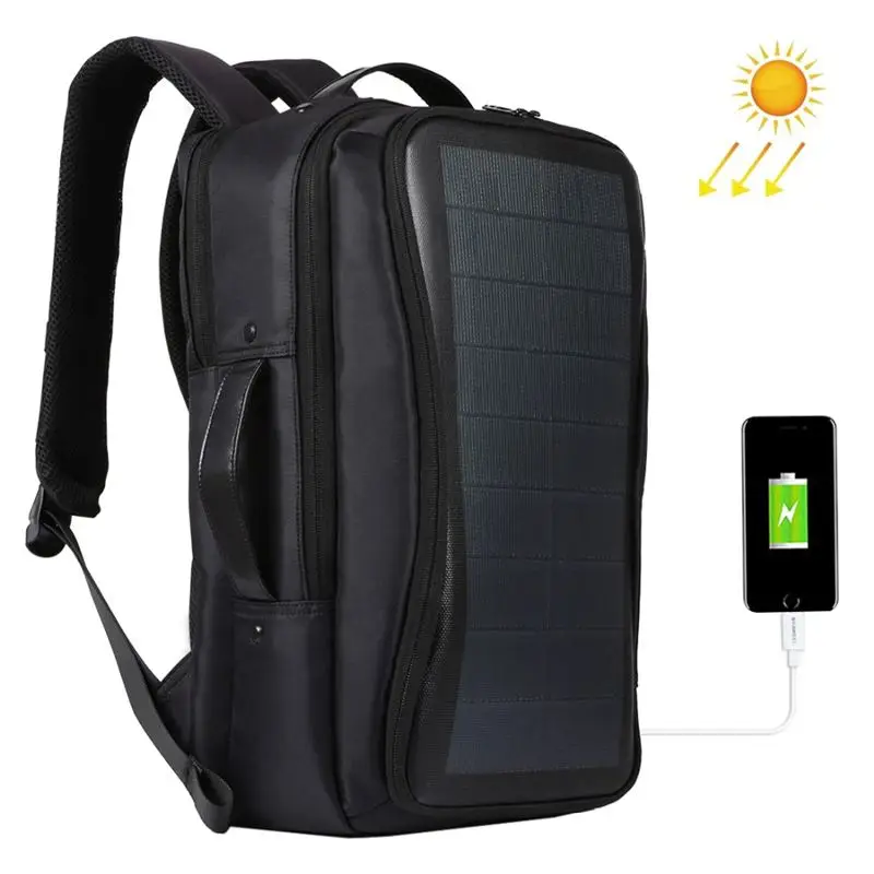 

Haweel Flexible Solar Panel Backpacks Convenience Charging Laptop Bags For Travel 14W Solar Charger Daypacks &Handle &USB Port
