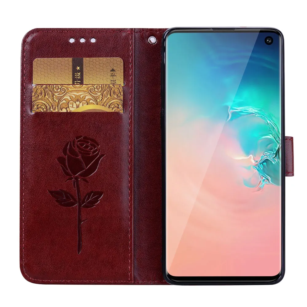 Кожаный чехол KISSCASE Rose в стиле ретро для Samsung S8 S9 S10 Plus S7 Edge кошелек телефона A3 A5 A6 A8 A7