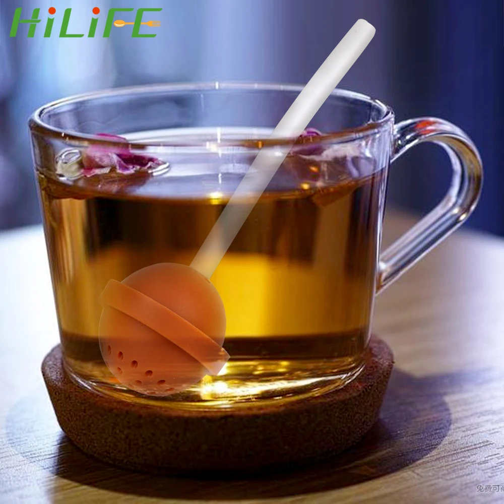 

HILIFE Creative Empty Tea Bag Filter Tea Strainer Silicone Tea Infuser Tea Accessories Kitchen Tools Lollipop Shape