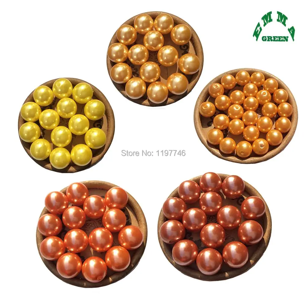 

Various Imitation Pearl Bubblegum Beads Large Acrylic Ball Round ABS Beads Fit DIY Jewelry Making Necklace 20mm 23mm 25mm 30mm