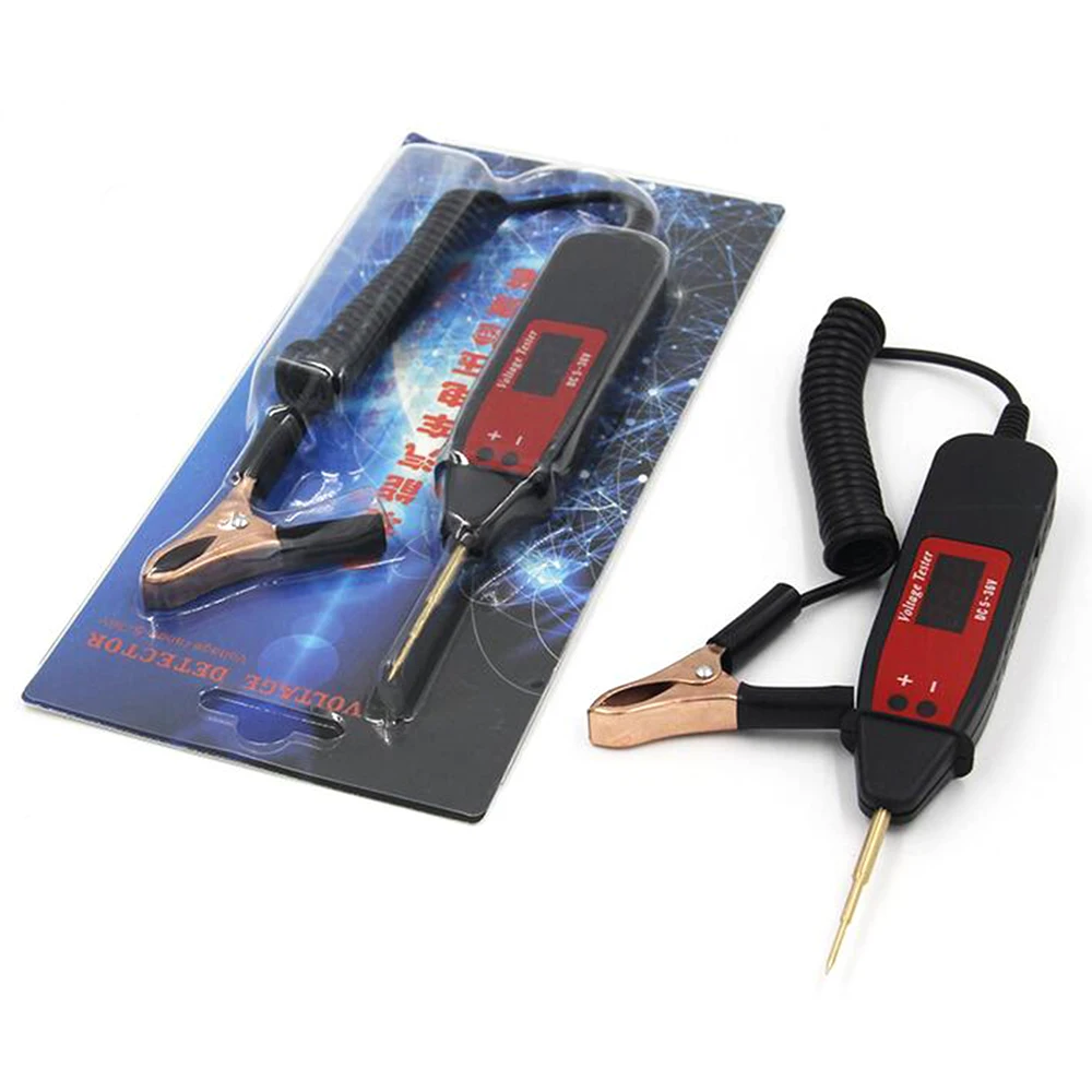 

Portable Car Digital LCD Electric Voltage Test Pen Probe Detector Tester LED Light
