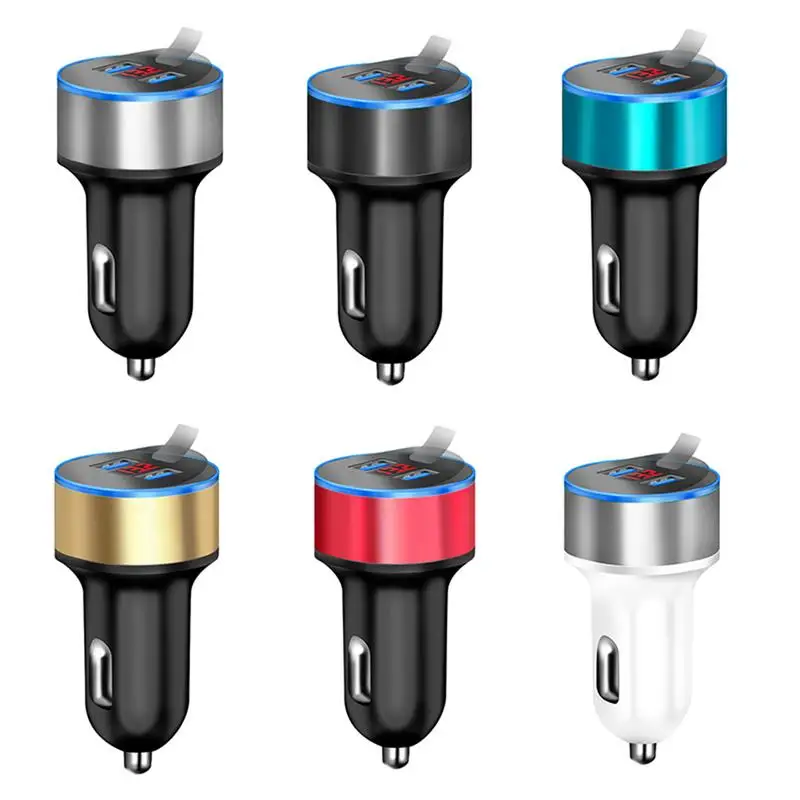20109 Новый 3.1A USB Dual Порты и разъёмы машинная Зажигалка для сигарет Зарядное