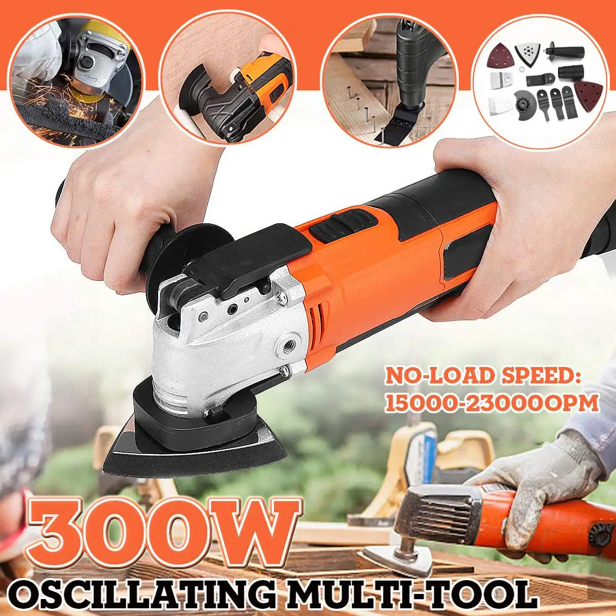 

300W Multi-function Trimming Machine Woodworking Power Tool Opening Slotting Electric Shovel Grinding Cutting Machine