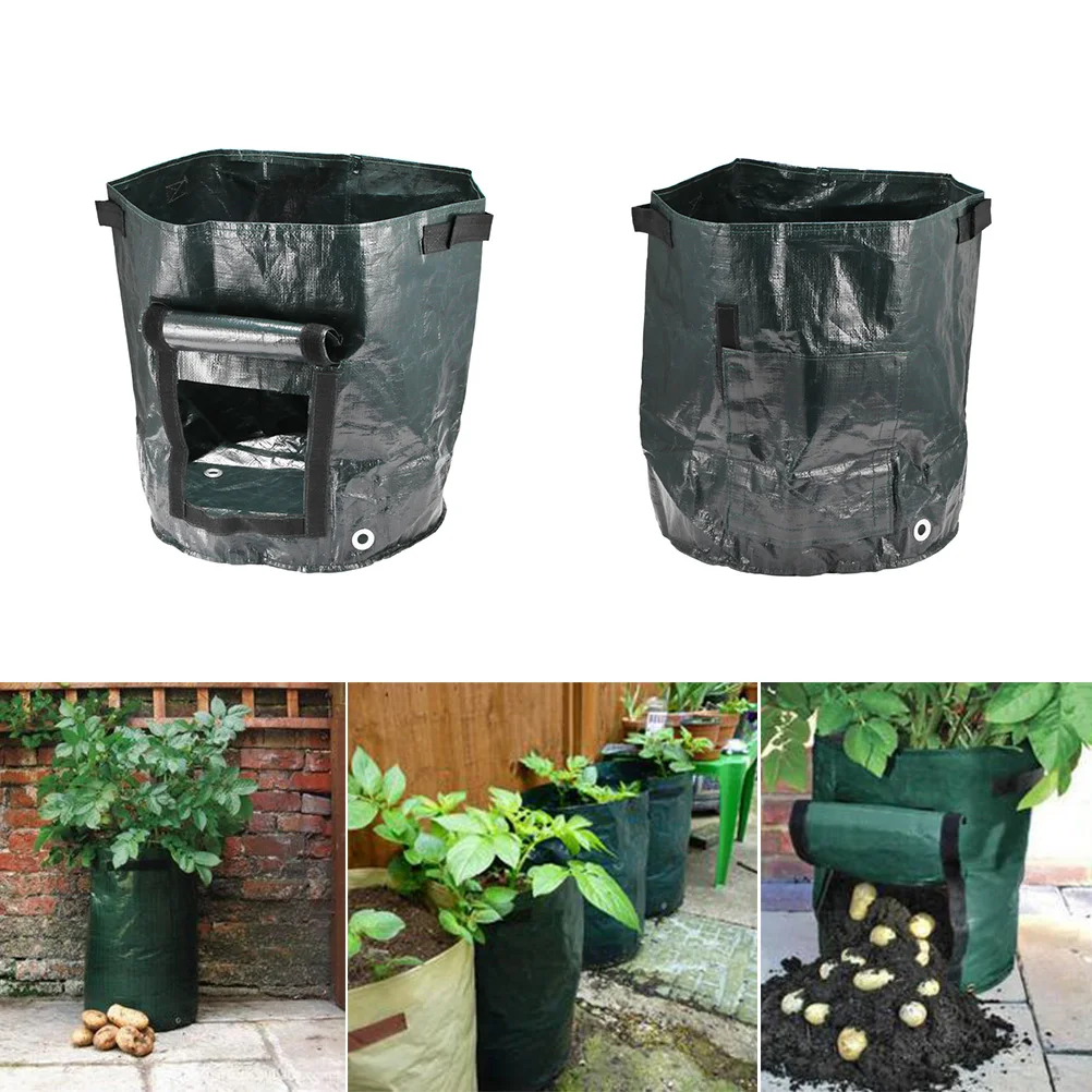 4Pcs PE Bag Potato Cultivation Planting Woven Fabric Bags Garden Pots