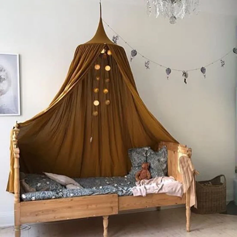 KAMIMI детская кровать, детская комната занавеса, украшение для кроватки, сетка, детская палатка, моющаяся хлопковая ткань, висящий купол, детская москитная сетка