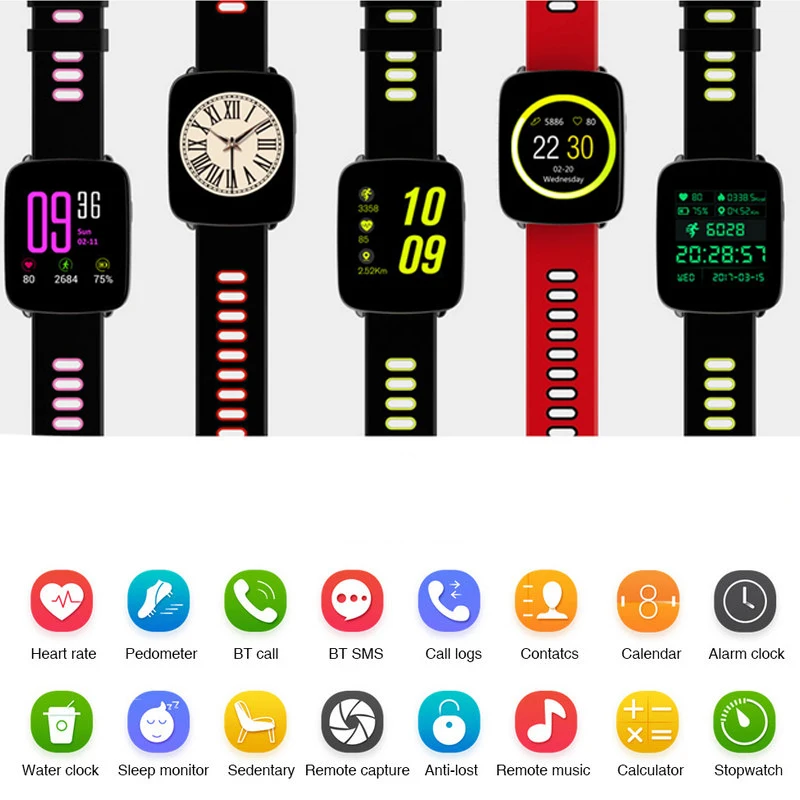 

Smart Watch Men Women Waterproof SmartWatch Bluetooth 4.0 Watches Wearable device Heart Rate Sleep Monitor for IOS Android