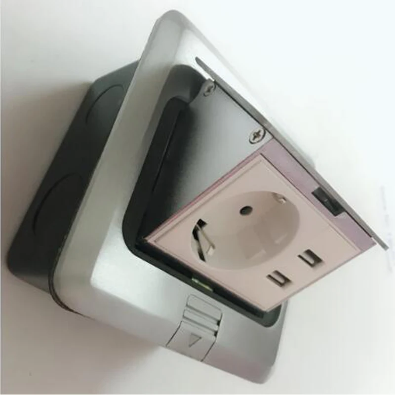 Высококачественная сенсорная ножная Водонепроницаемая Выдвижная напольная розетка с зарядкой USB для современного офисного здания