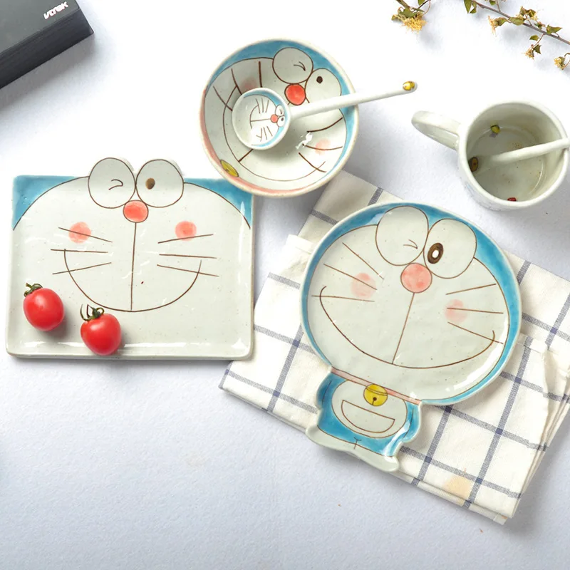 

Originality Doraemon Ceramics Tableware The Dishes Dish Suit Jingle Cat Children Tableware Dessert Dish Of Sand Pull Bowl