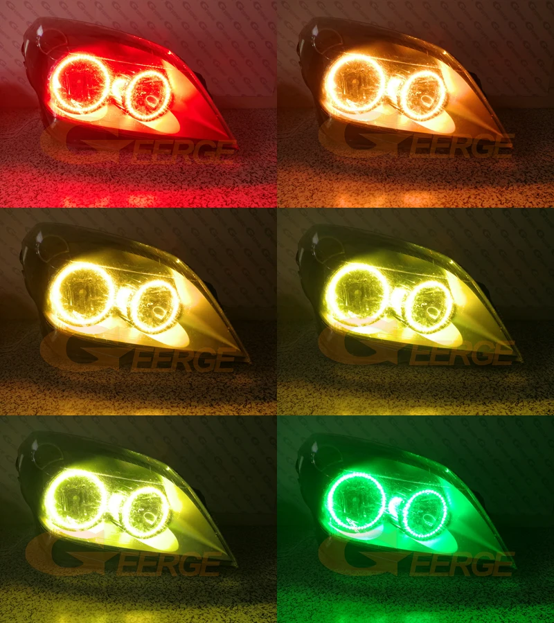 Для OPEL Astra H 2004 2005 2006 2007 pro-Facelift галогенная фара RF Bluetooth контроллер многоцветный RGB led angel eyes kit