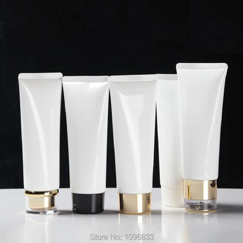 100ml Cosmetic Container Soft Tube White Refillable Empty Plastic Soft