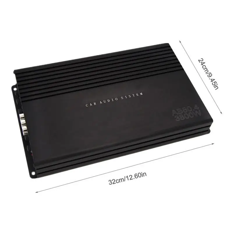 4Ohm Stable Class D Car Amplifier with Remote Subwoofer Control High Power 4 Channel Bass Car HiFi Amplifiers Subwoofer Set