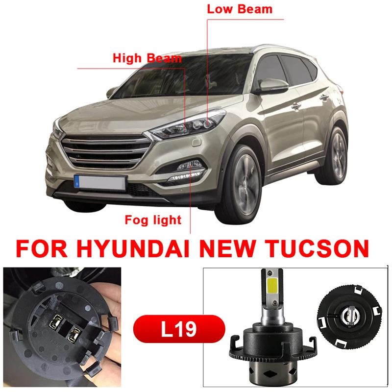 Светодиодная лампа CARLitek для автомобильных фар Hyundai New Tucson H7 6000 лм со специальной