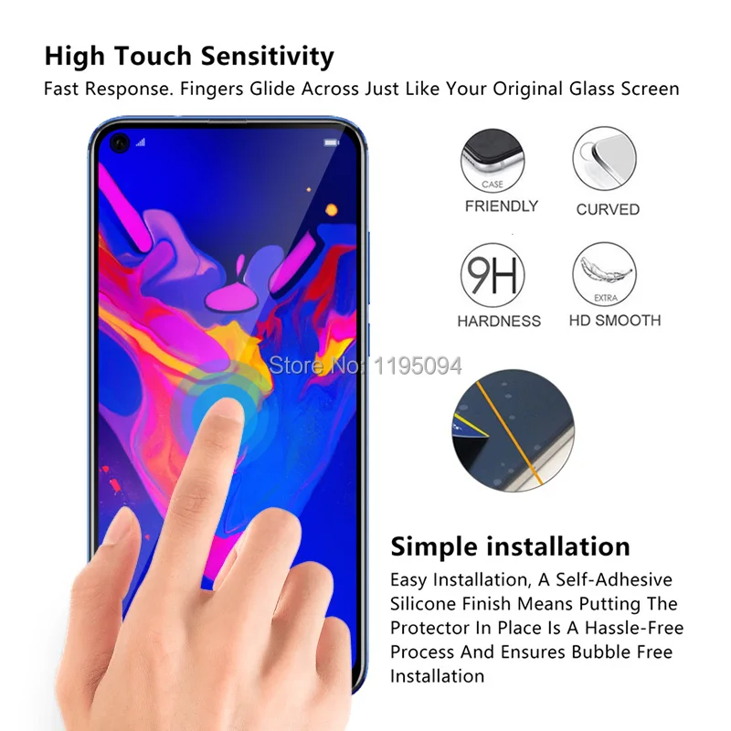 Полное покрытие из закаленного стекла для Huawei Honor 8S 8A 8X 7C 7A 10 20 10i P30 Lite P Smart Z Y5 Y7 Y6 2019