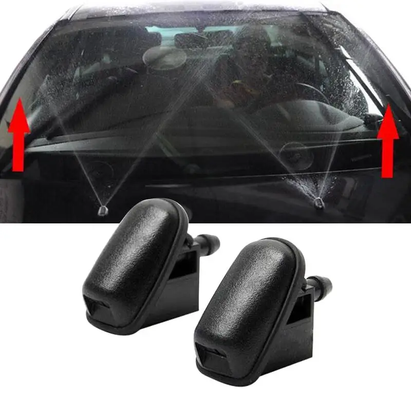 

2-Pack Fan Shaped Water Spray Windshield Wiper Jet Washer Nozzle With Rubber Gasket Car Accessories For Ford Focu 2 Mk2 Mk3