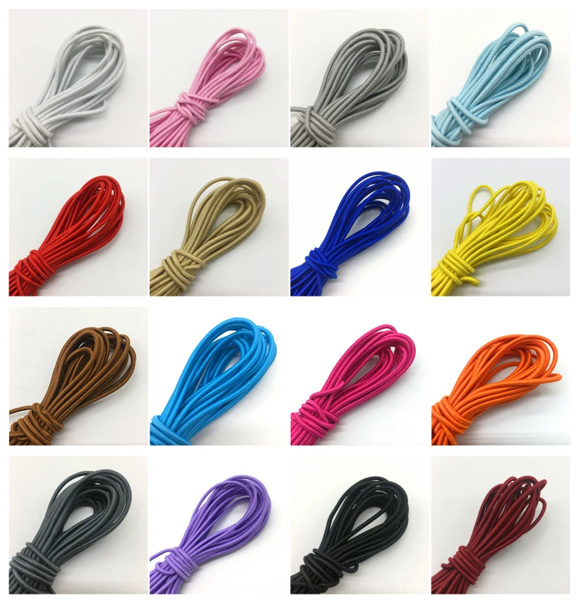 

2.5mm Colorful High-Elastic High-Quality Round Elastic Band Round Elastic Rope Rubber Band Elastic Line DIY Sewing Accessories