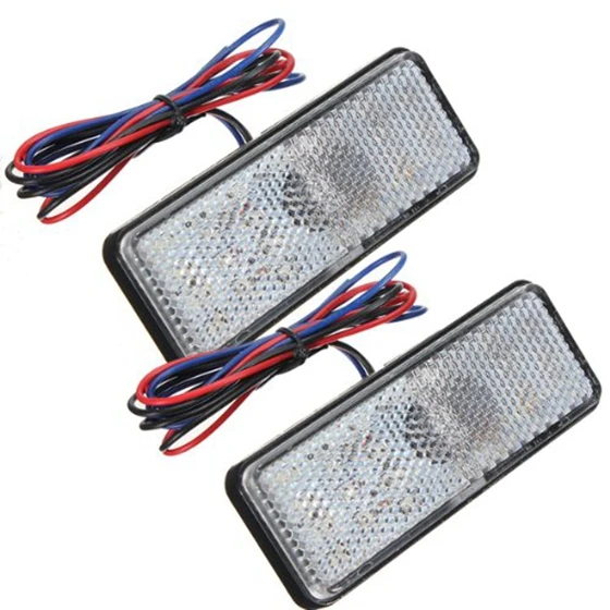 

A pair of LED lights taillights motorcycle trailer truck truck white