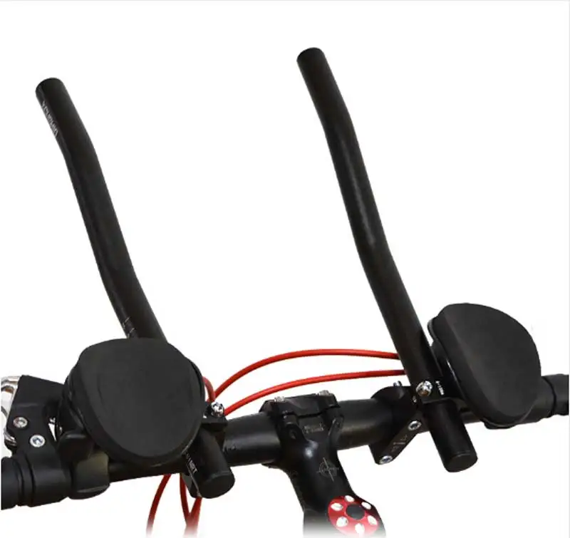 

Bike Aluminum Triathlon Handlebar FMF Racing Bike Adjustable Rest Handlebar Separated 2pcs Pipe Rest End