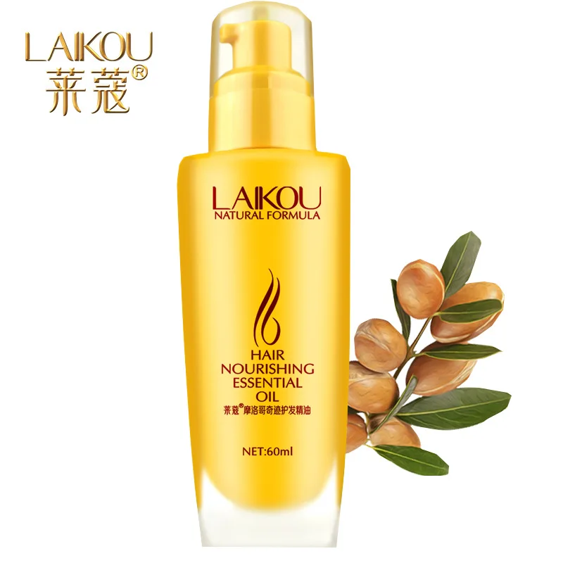 Murah Laikou 100% Murni Gliserol Nut Oil 60 Ml Maroko Keajaiban Minyak Argan Perawatan Rambut Keratin Rambut Penata Rambut Masker Penting Maroko minyak