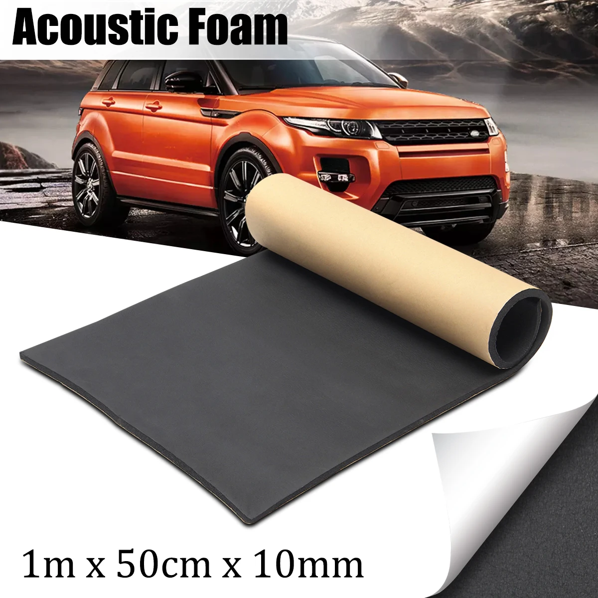 

Self Adhesive Closed Cell Foam Sheets Soundproof Insulation Home Car Sound Acoustic Insulation Thermal 1m x 50cm x 10mm Thick