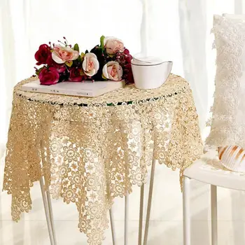 

Hot Lace Tablecloth Vintage Round Table Cloth for Party Holiday Dinner Wedding FBE3