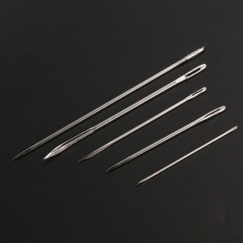 10Pcs/Set Furs Leather Sewing Needles Stitching Sewing Thimble+Awl+Waxing Thread Stainless Steel Handmade Sewing DIY Craft Tool ► Photo 2/6