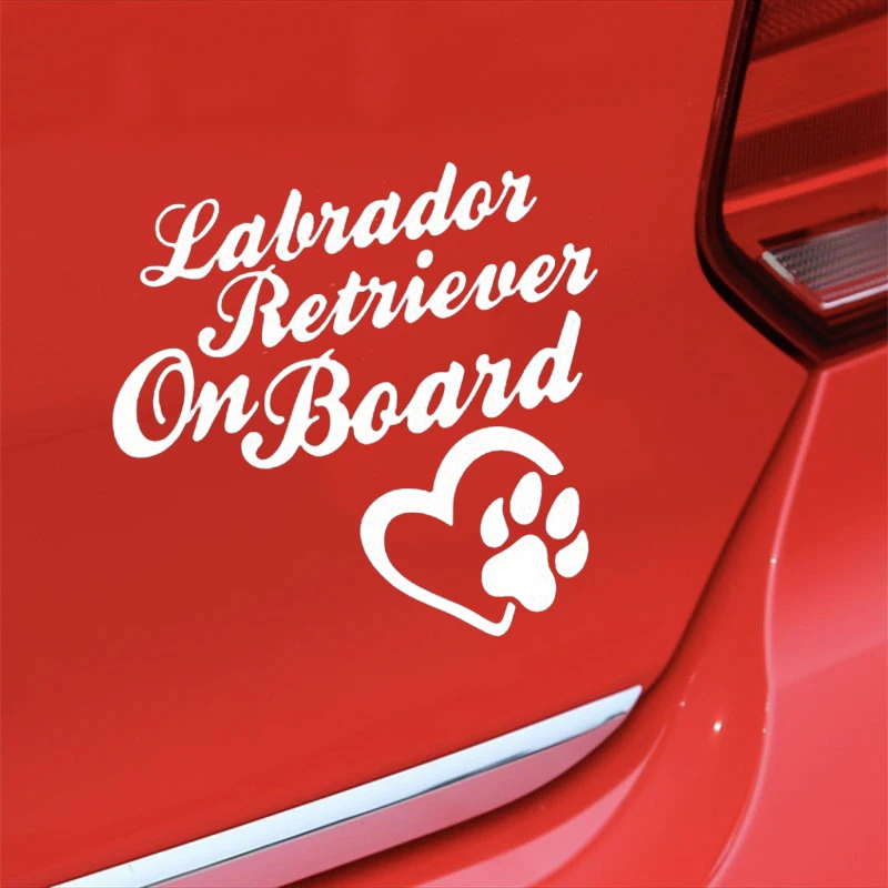 Labrador Retriever on Board Puppy Paws Dog Vinyl High Quality Car Sticker Motorcycle SUVs Bumper Window | Автомобили и мотоциклы