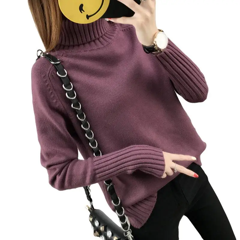 Thick Warm Women Turtleneck 2018 Winter Sweaters And Pullovers Knit Long Sleeve Cashmere Sweater Female Jumper Tops | Женская одежда
