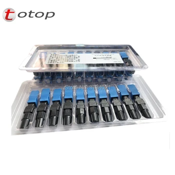

Free Shipping 50pcs Good quality SC/UPC Fiber Optic fast /quick Connector FTTH Fast Connector sc upc