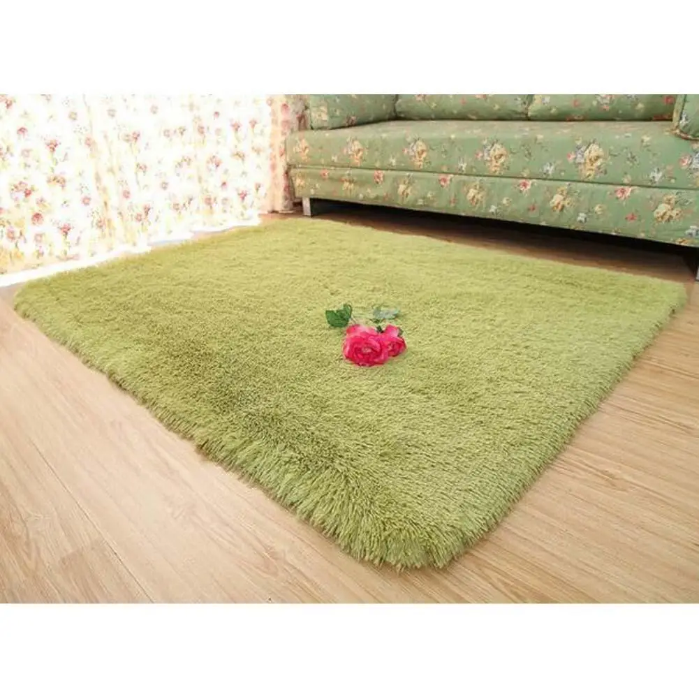 Пушистый Коврик Анти-скидинг мохнатый ковер столовая коврик, напольный ковер G зеленый коврики с ворсом ворсистые коврики