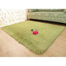 Пушистый Коврик Анти-скидинг мохнатый ковер столовая коврик, напольный ковер G зеленый коврики с ворсом ворсистые коврики