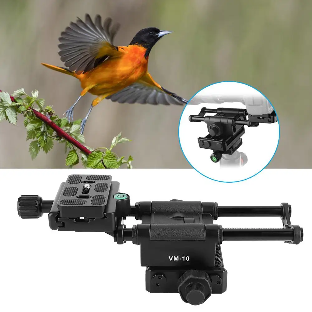 

Professional VM-10 Macro Camera Slider DSLR Adjusting Rail Focusing Head Adadpter Holder On Sale