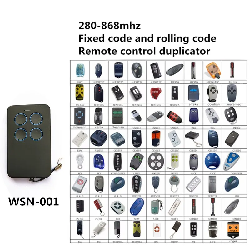 

Garage Door Remote Control Duplicator Fixe Code And Rolling Code Garage Door Operator Programming
