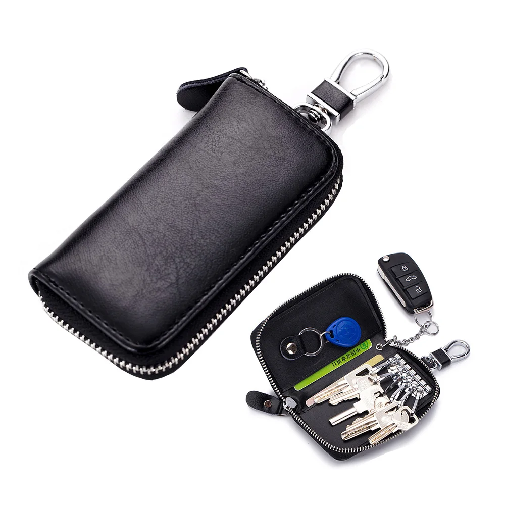 Genuine Leather keychain Wallets Men & Women Car Key Pouch Bag Multi