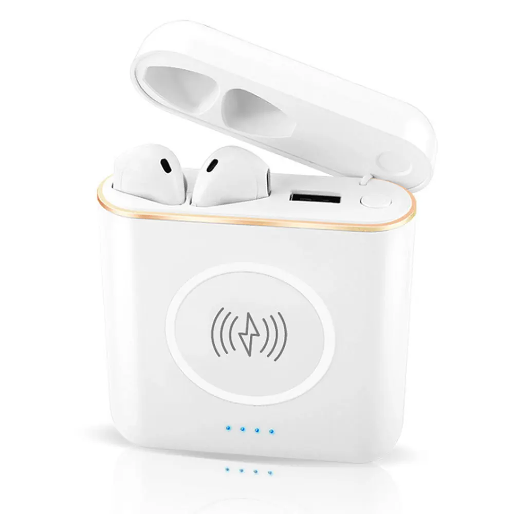 

New XT6 Wireless Earbuds TWS Bluetooth earphone with Charging Case Built-in Wireless Charger Bluetooth Portable Headset Earphone