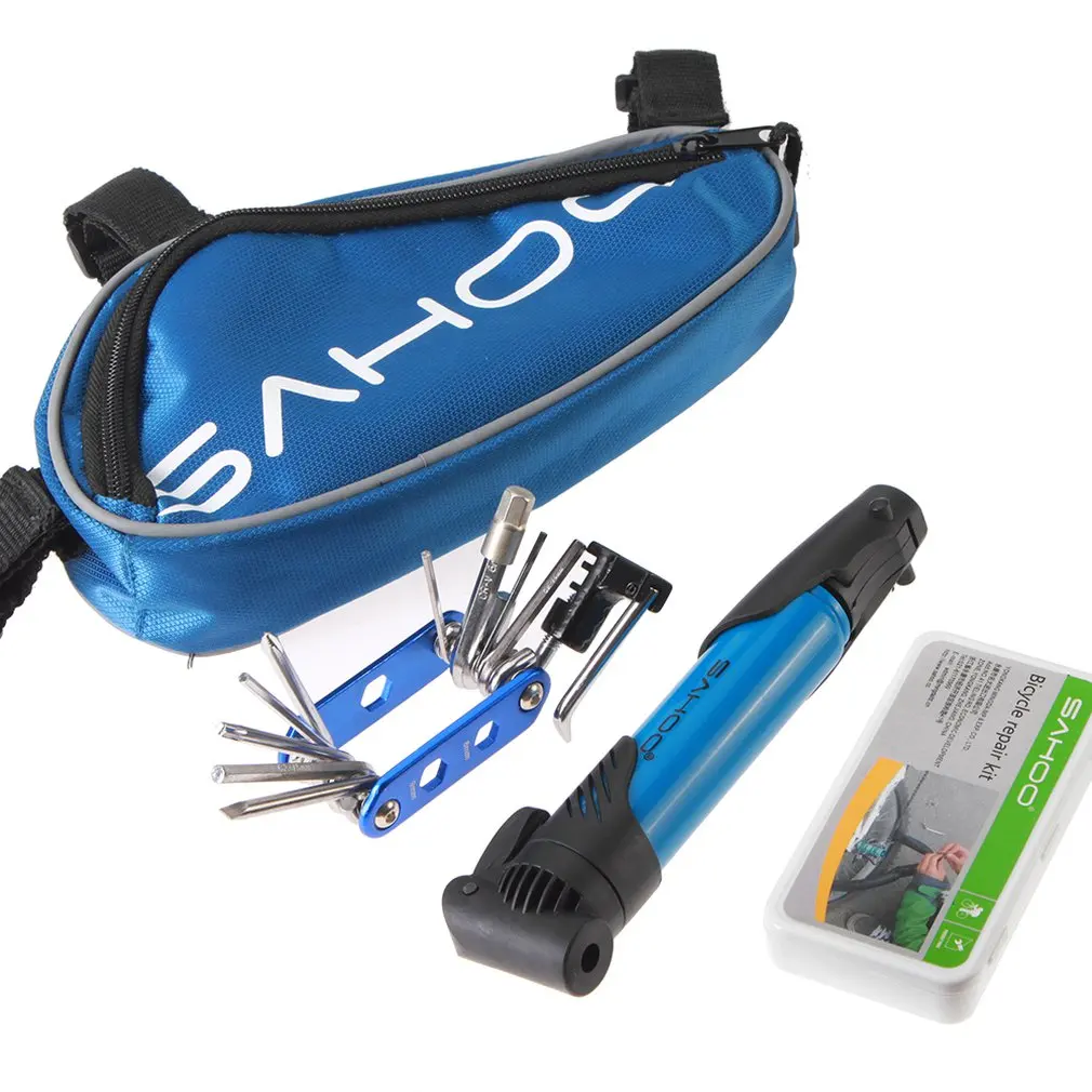 

Bicycle Cycling Multifunctional Repair Tool Sets Kits & Mini Pump Bag Bike Puncture Tire Tyre Cycling Equipment