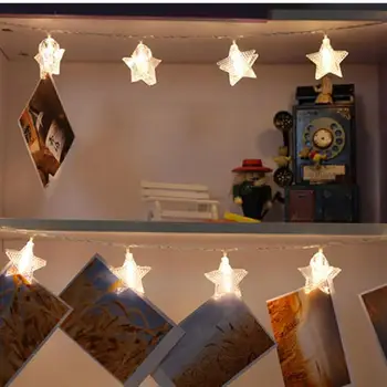 

1.2/2.m LED Star String Curtain Lights Star Starry Light For Wedding Holiday Party Decoration Home Garden Christmas Fairy Lights
