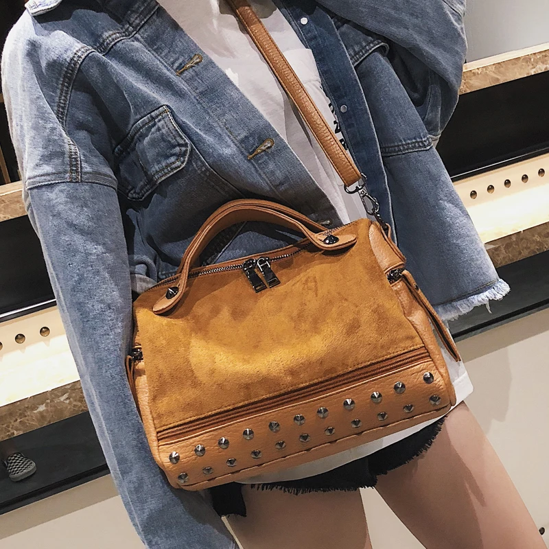brown Borsa Cuoio Grande Scamosciata Messenger Alta burgundy Spalla Black Di Bolsa gray Tote Delle Del Kajie Europeo Progettista Donne Qualità Bag Pelle Retro In Sacchetto nOUwq6B7