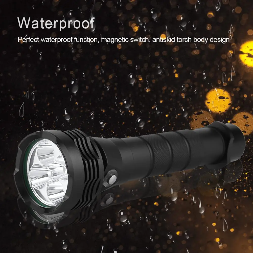 

led flashlight Outdoor High Bright Torch 100m Waterproof Flashlight for Diving Hunting Camping Lighting small flashlight